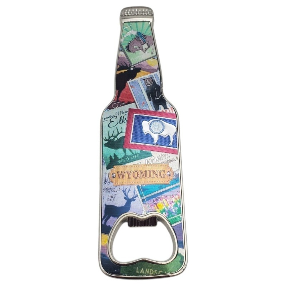 Wyoming Beer Bottle Opener Magnet Souvenir Travel Tourist‎ Gift Barware Decor